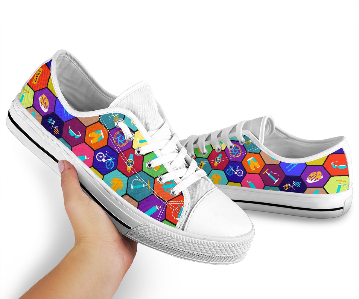Cycling Hexagon - Low Top Shoe - Love Love Top Shoes