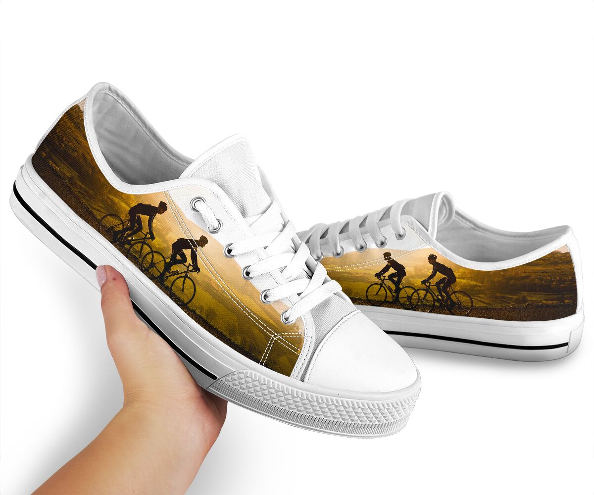 Cycling Together - Low Top Shoe - Love Love Top Shoes
