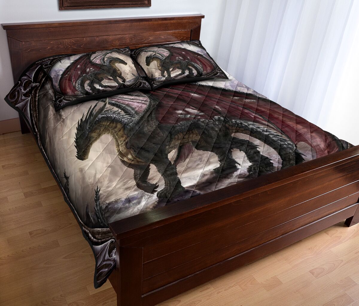 Dragon Quilt Bed Set 6- Love Quilt Bedding Set