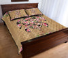 Turtle Flower Wood Style Quilt Bed Set - Love Quilt Bedding Set