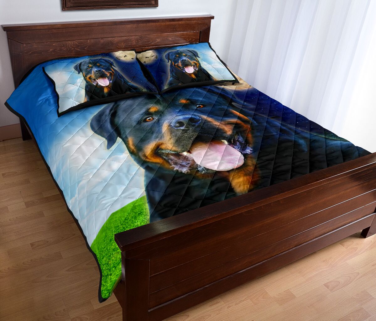 Rottweiler Day And Night - Bed Set - Love Quilt Bedding Set