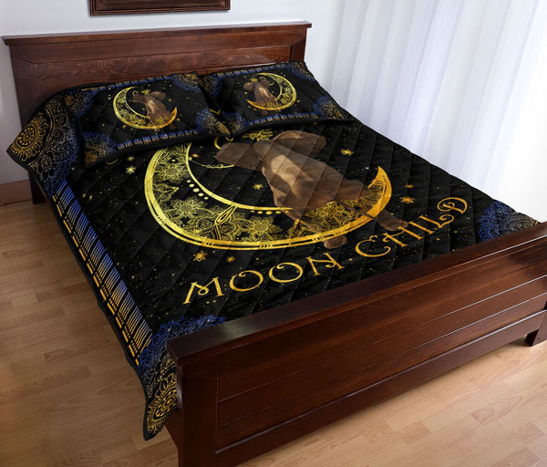 Elephant Stay Wild Moon Child Quilt Bed Set - Love Quilt Bedding Set