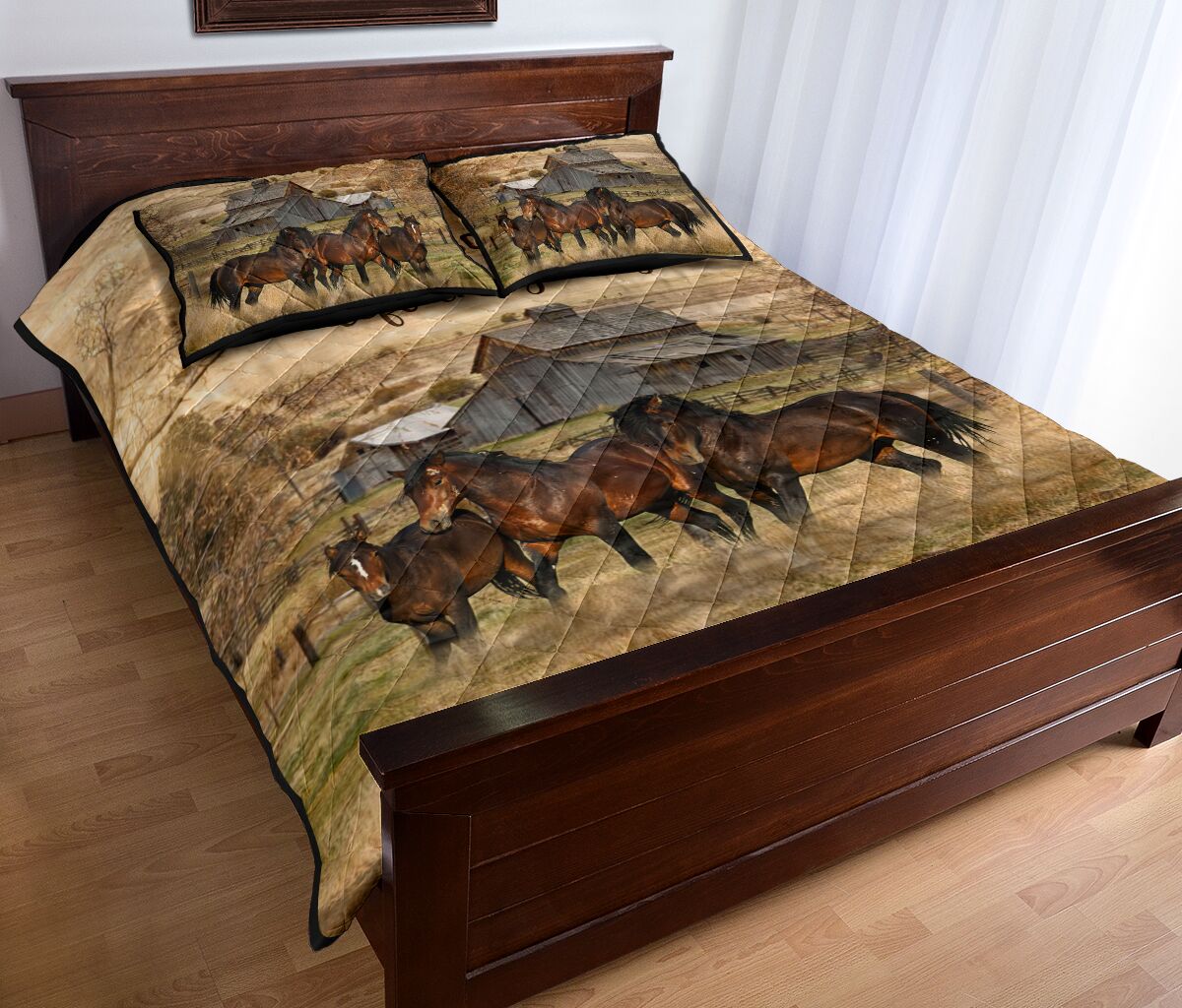 Quilt Bed Set - Farming - Horse 67 - Love Quilt Bedding Set