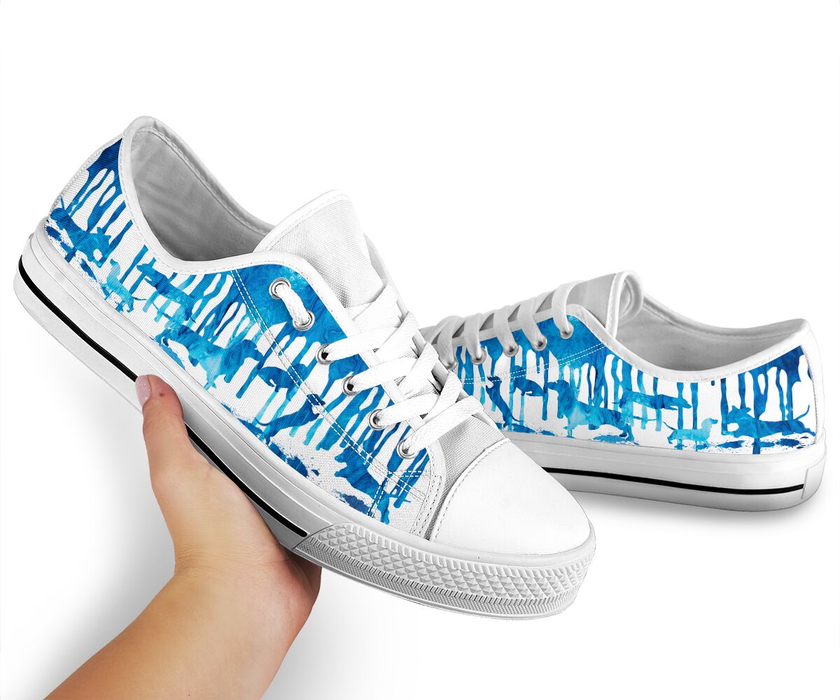 Dachshund Paint Dripping - Low Top Shoe - Love Love Top Shoes