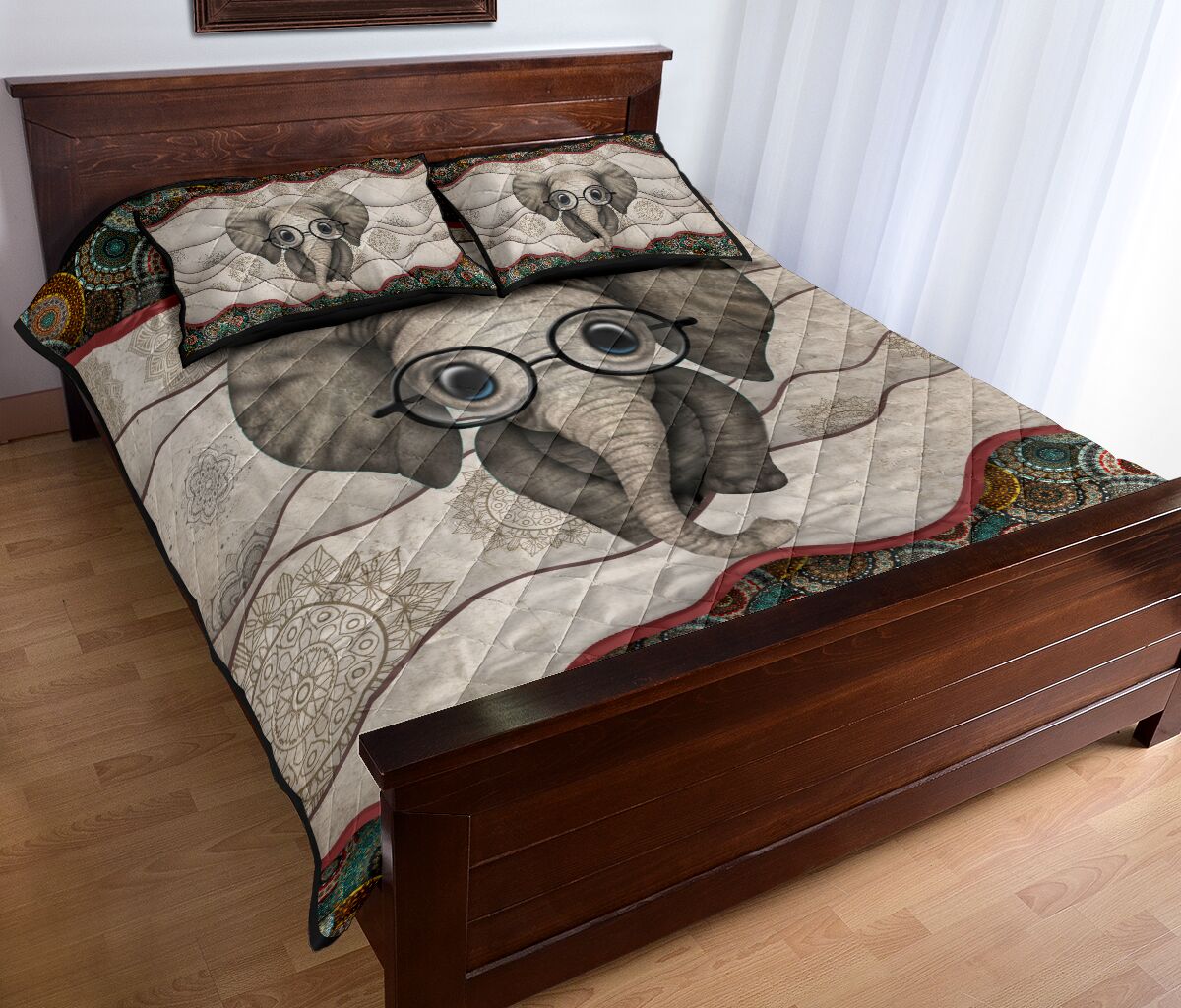 Quilt Bed Set - Elephant 53 - Love Quilt Bedding Set
