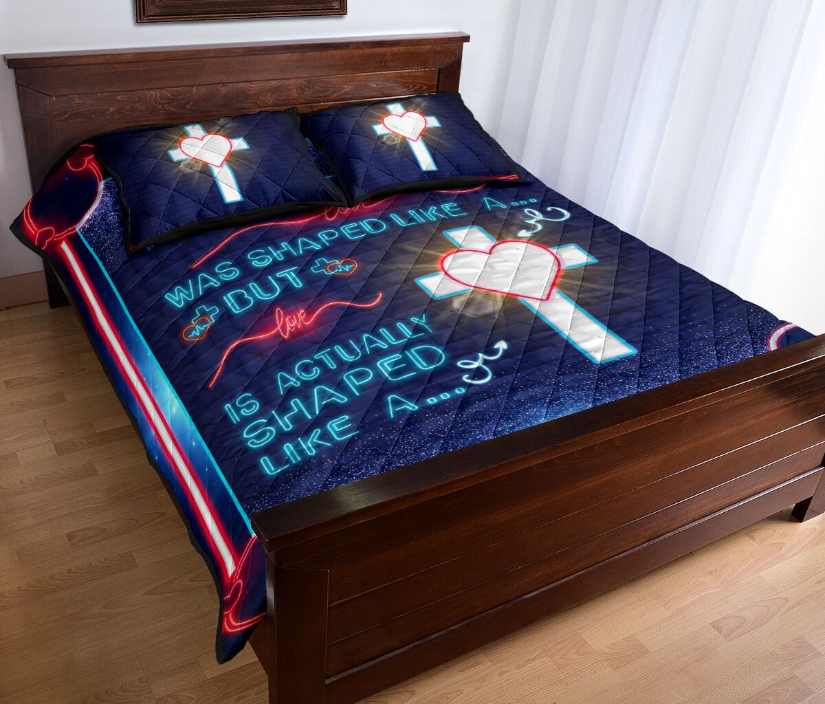 I Always Thought Neon Quotes Style Quilt Bed Set - Love Quilt Bedding Set