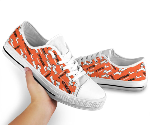 Dachshund Cartoon Low Top Shoes - Love Low Top Shoes