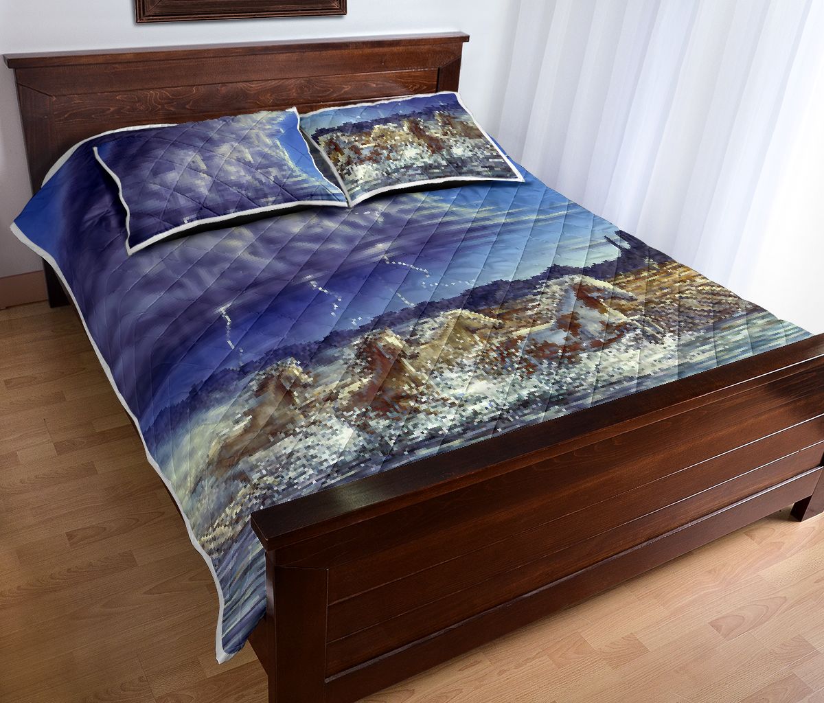 Horse And Thunderstorm - Quilt Bed Set- Love Quilt Bedding Set