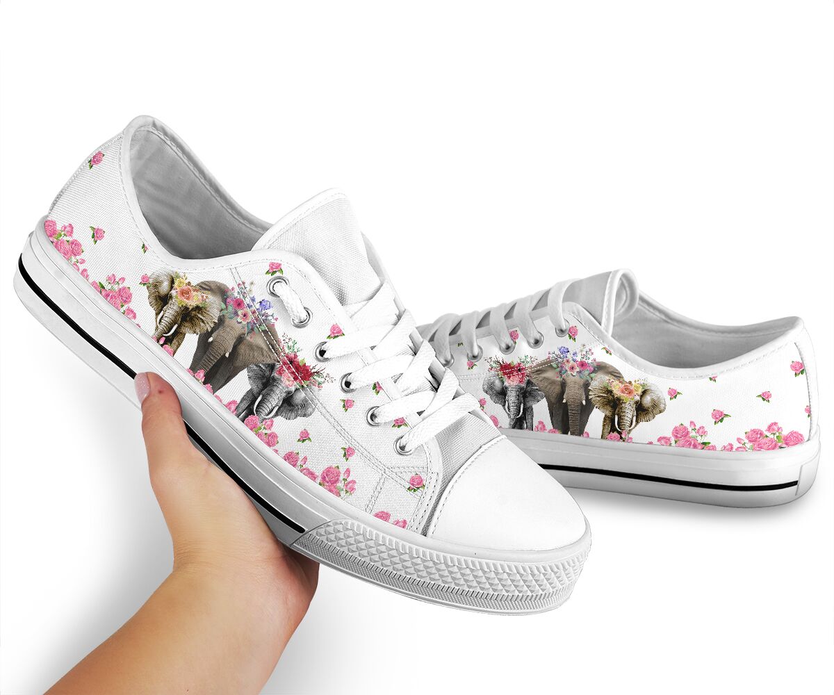 Elephant Flower - Low Top Shoe - Love Love Top Shoes