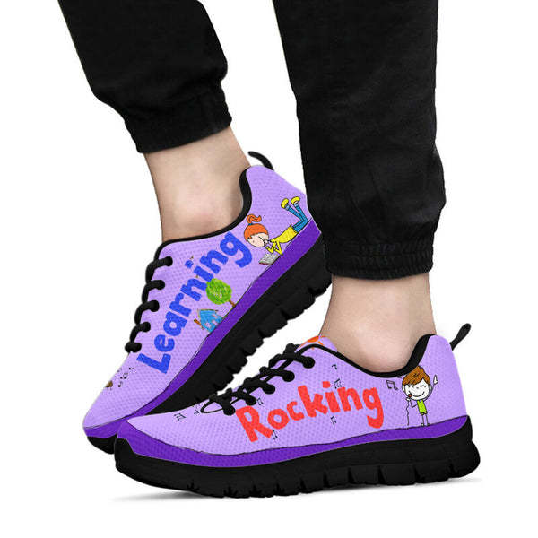 Learning &ampamp Rocking Purple Sneakers, Runni- Love Sneakers