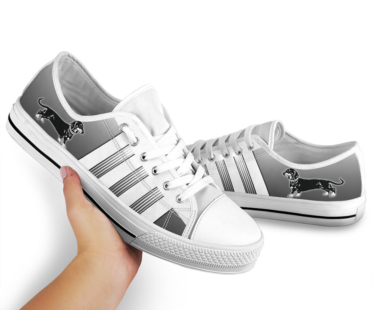 Dachshund 4 Stripes - Low Top Shoe - Love Love Top Shoes