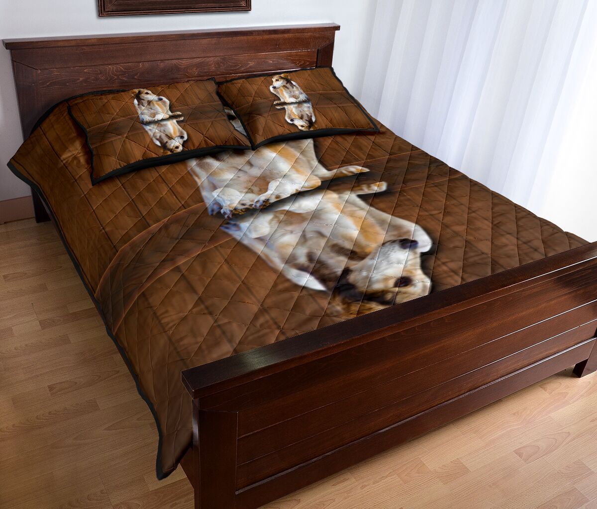 Saluki Dog Quilt Bed Set - Love Quilt Bedding Set