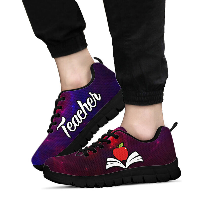 Teacher- Galaxy Red Blue Kd Sneakers, Running Shoes, Shoes For Women, Shoes For Men, Custom - Love Sneakers