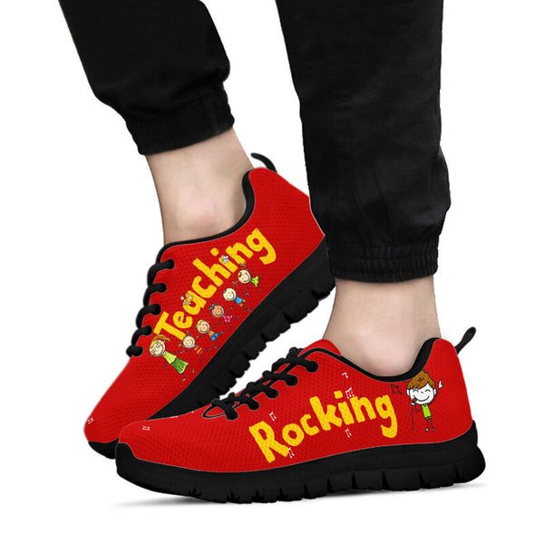 Teaching &ampamp Rocking Red Sneakers, Running Shoes, Shoes For Women, Shoes For Men, Custom Shoes- Love Sneakers