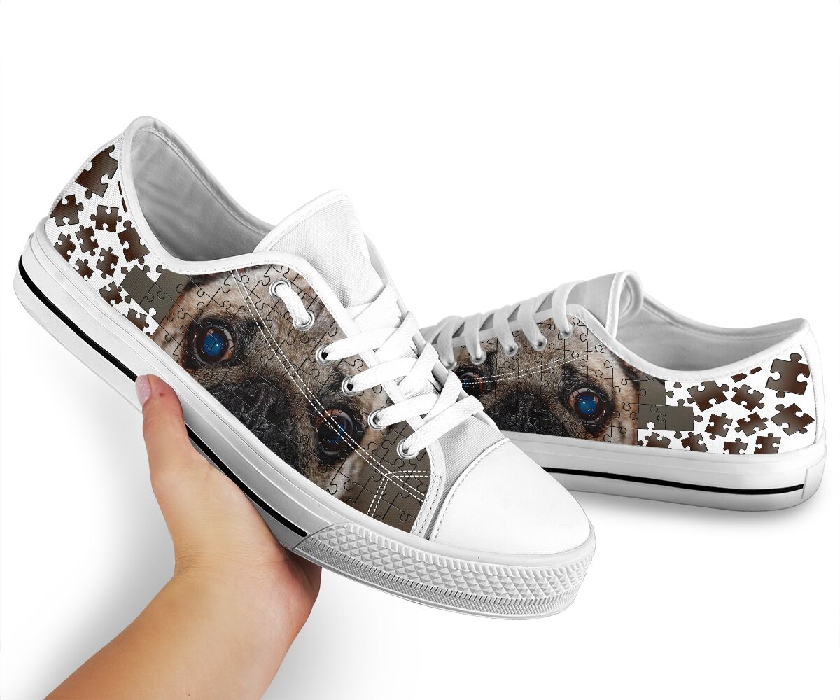 Pug Eyes Puzzles - Low Top Shoe - Love Love Top Shoes