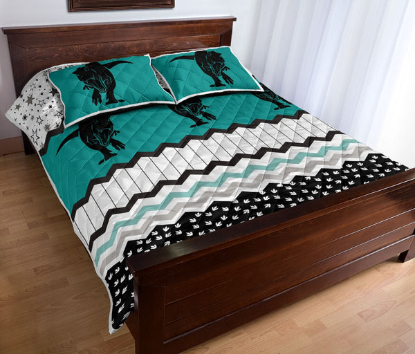 Dinosaurs Footprint Pattern Quilt Bed Set 1- Love Quilt Bedding Set