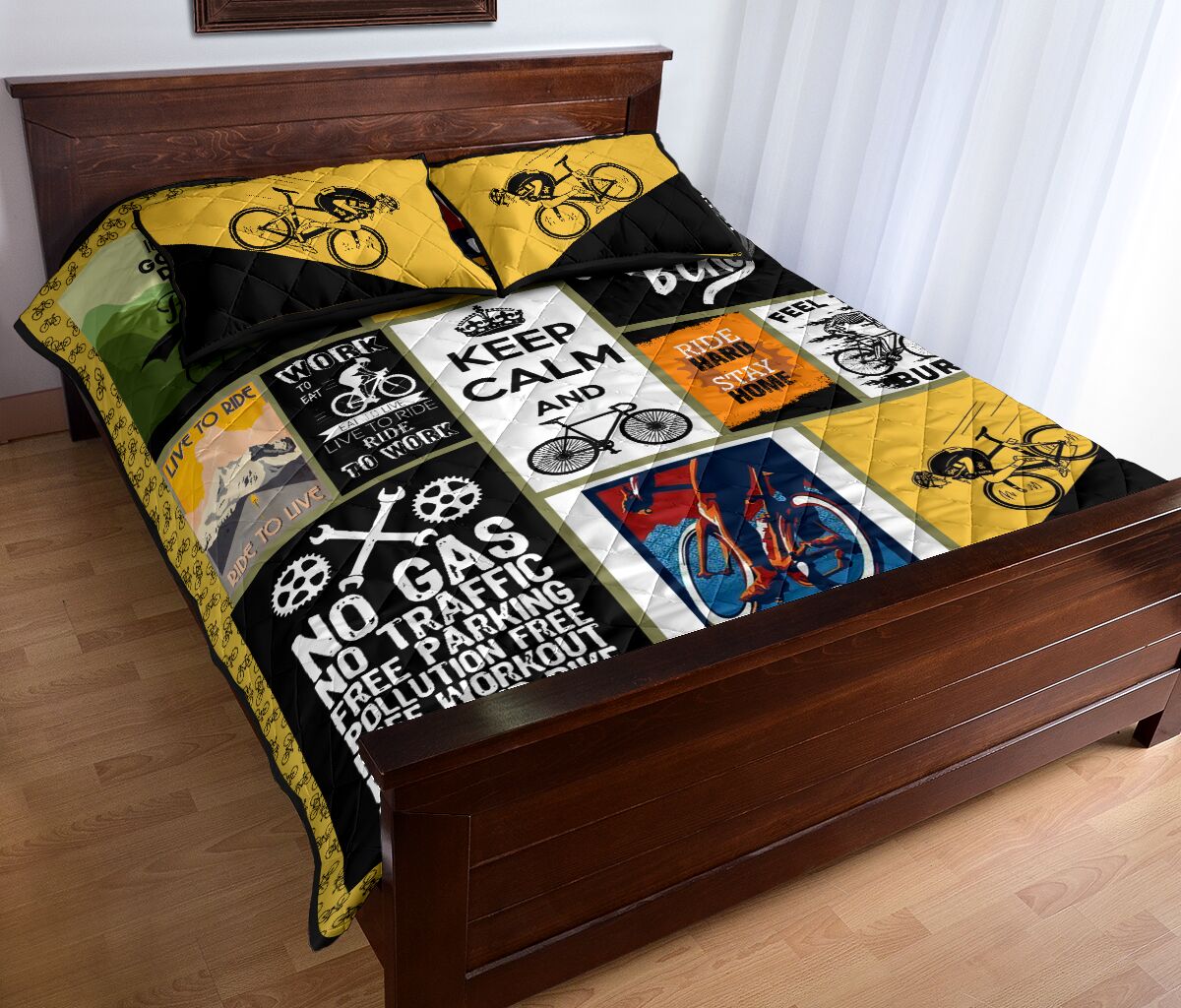 Cycling Keep Calm - Bed Set - Love Quilt Bedding Set
