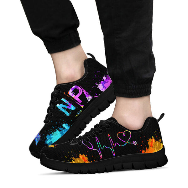 Np- Heartbeat Art Sneakers, Running Shoes, Shoes For Women, Shoes For Men, Custom Shoes, L- Love Sneakers