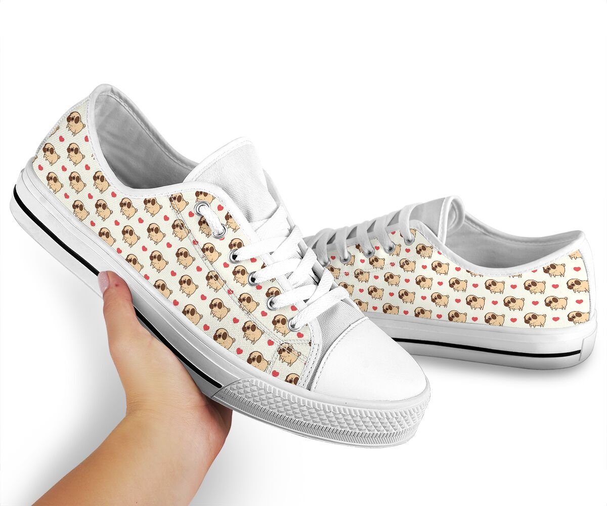 Pug Shoes -  Love Low Top Shoes