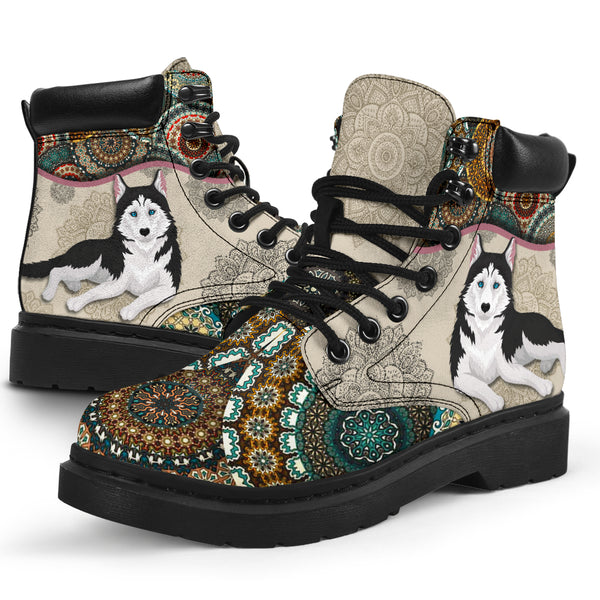 Husky Dog- Vintage Mandala Asboot Kd - Love All Season Boots