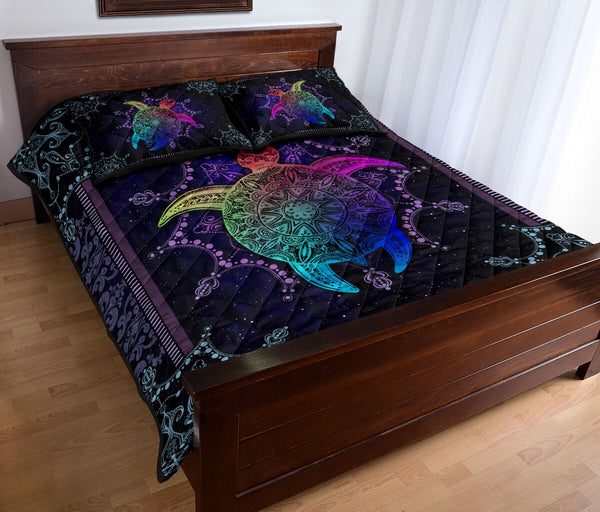 Turtle Mandala Quilt Bed Set- Love Quilt Bedding Set