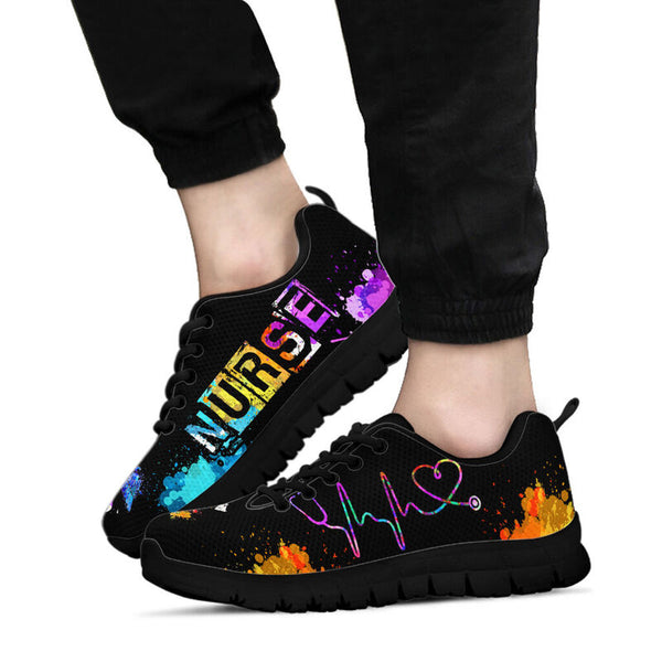 Nurse-(np) Art-heartbeat Sneakers, Running Shoes, Shoes For Women, Shoes For Men, Custom Sh- Love Sneakers