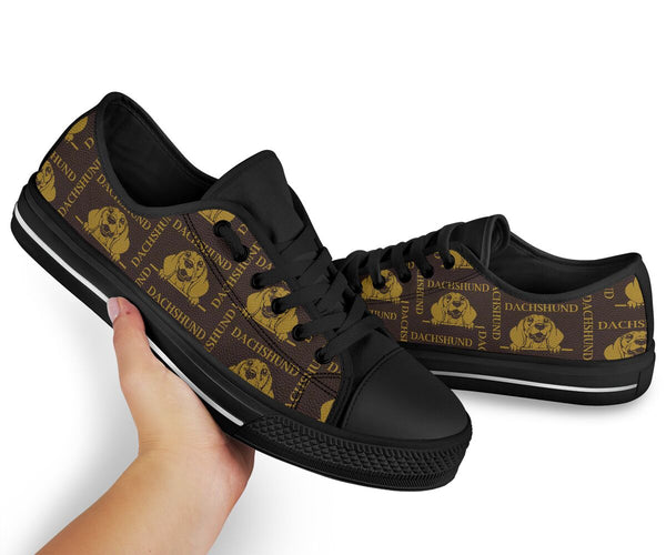 Dachshund Leather Pattern - Low Top Shoes Shoe - Love Love Top Shoes