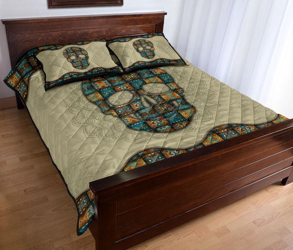 Quilt Bed Set - Skull - Mandala 84 - Love Quilt Bedding Set