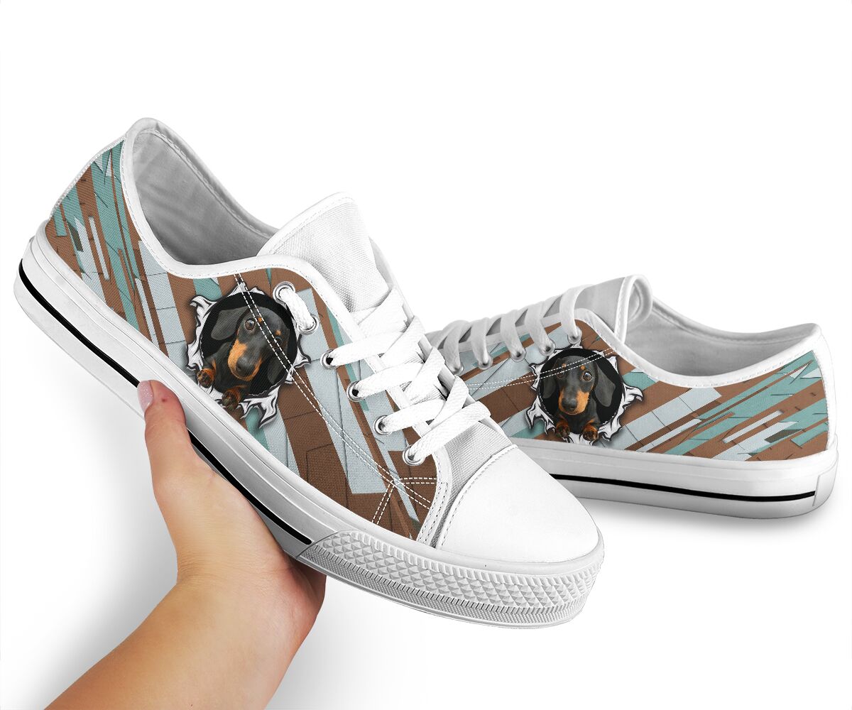 Dachshund Hole - Low Top Shoe - Love Love Top Shoes