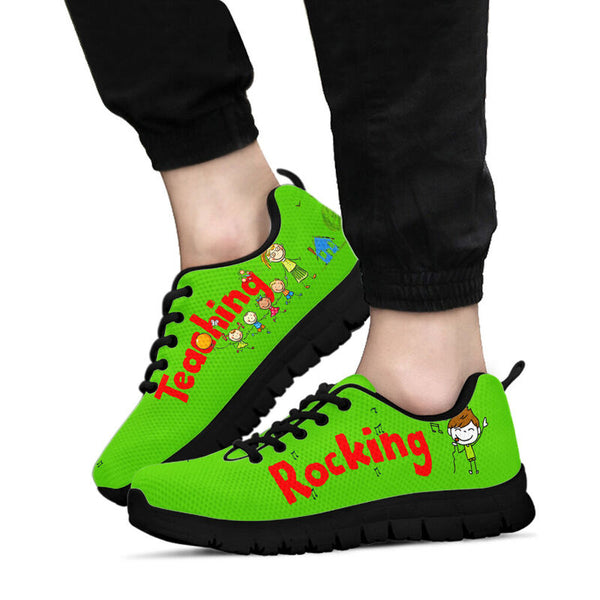 Teaching And Rocking Green Kd Sneakers, Running Shoes, Shoes For Women, Shoes For Men, Cust- Love Sneakers