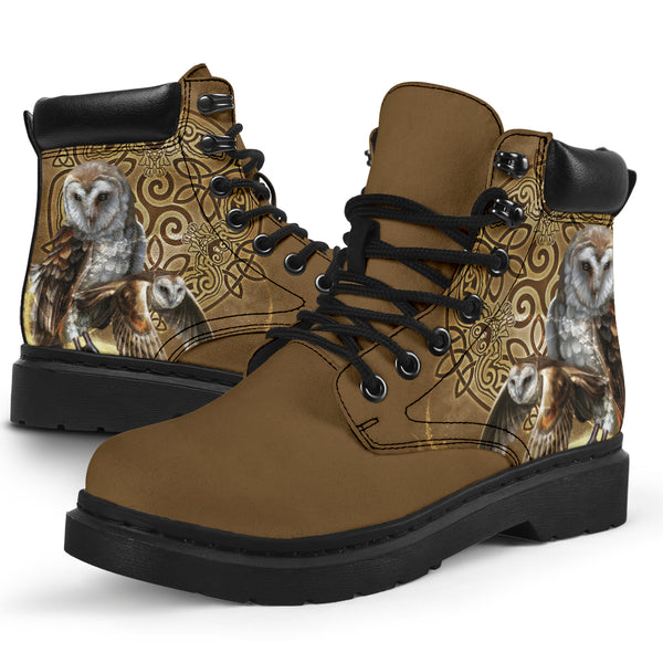 Owl Celtic Knot Asboots - Love All Season Boots