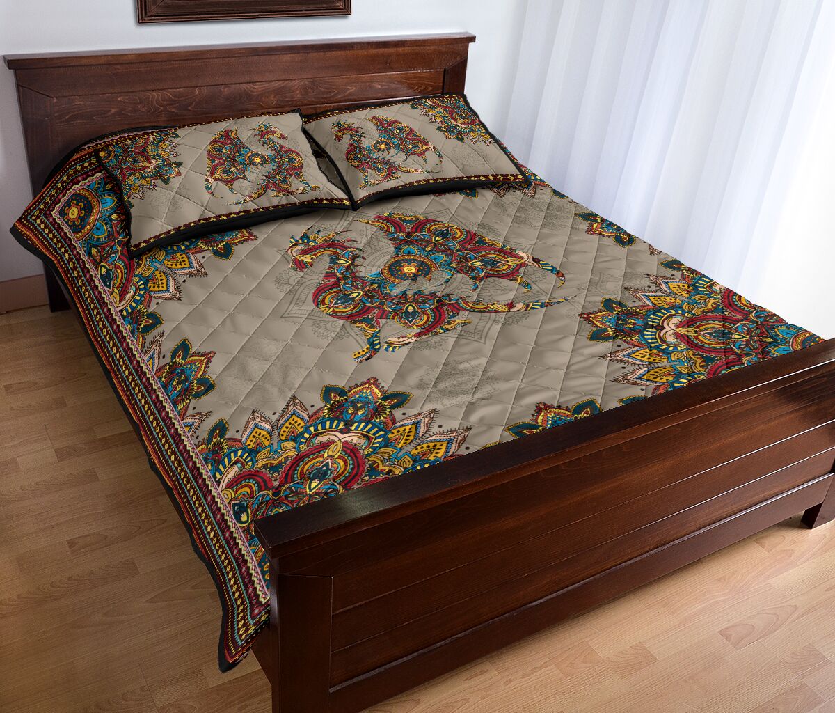 Quilt Bed Set - Dragon 47 - Love Quilt Bedding Set