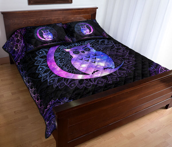 Owl Mandala Quilt Bed Set - Love Quilt Bedding Set