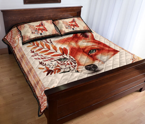 Fox Quilt Bed Set- Gift For Fox Lovers 73 - Love Quilt Bedding Set