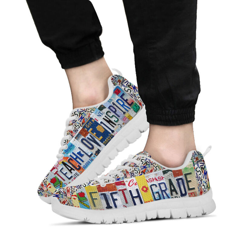 Fifth Grade License Plates Sneakers, Running - Love Sneakers