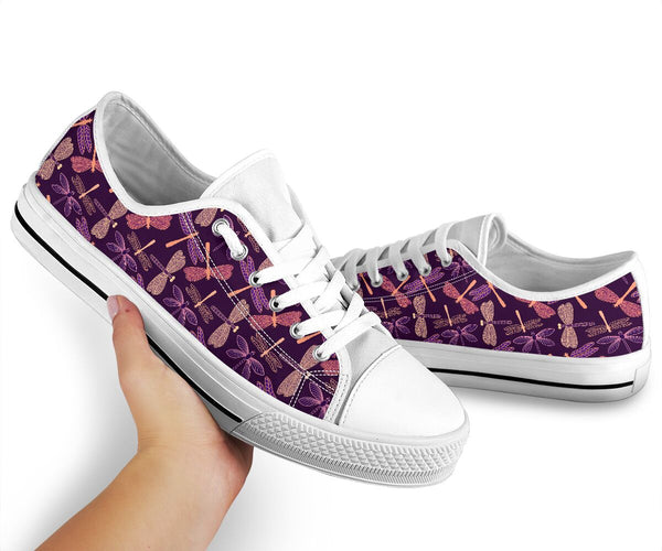 Dragonfly Pattern Purple Shoes