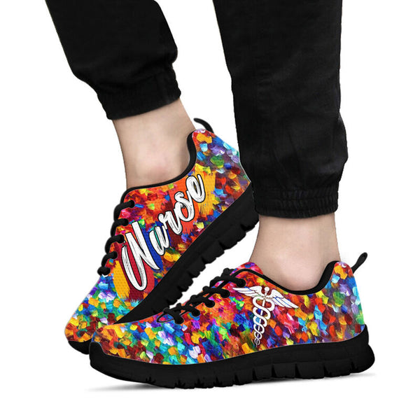 Nurse Paint Art Shoes Sneakers, Running Shoes, Shoes For Women, Shoes For Men, Custom Shoes,- Love Sneakers