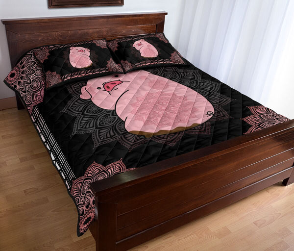 Pig Quilt Bed Set 19 - Love Quilt Bedding Set