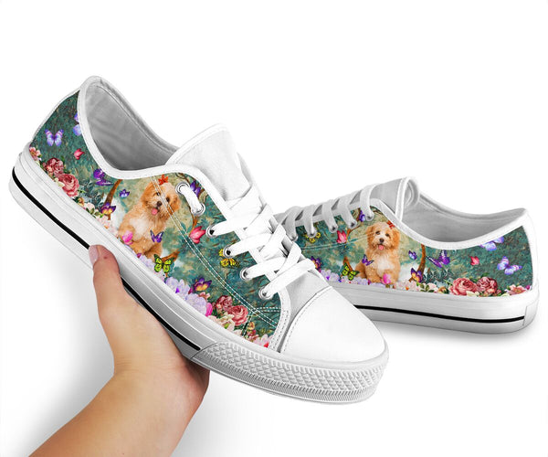 Shih Tzu Garden Color - Low Top Shoe - Love Low Top Shoes