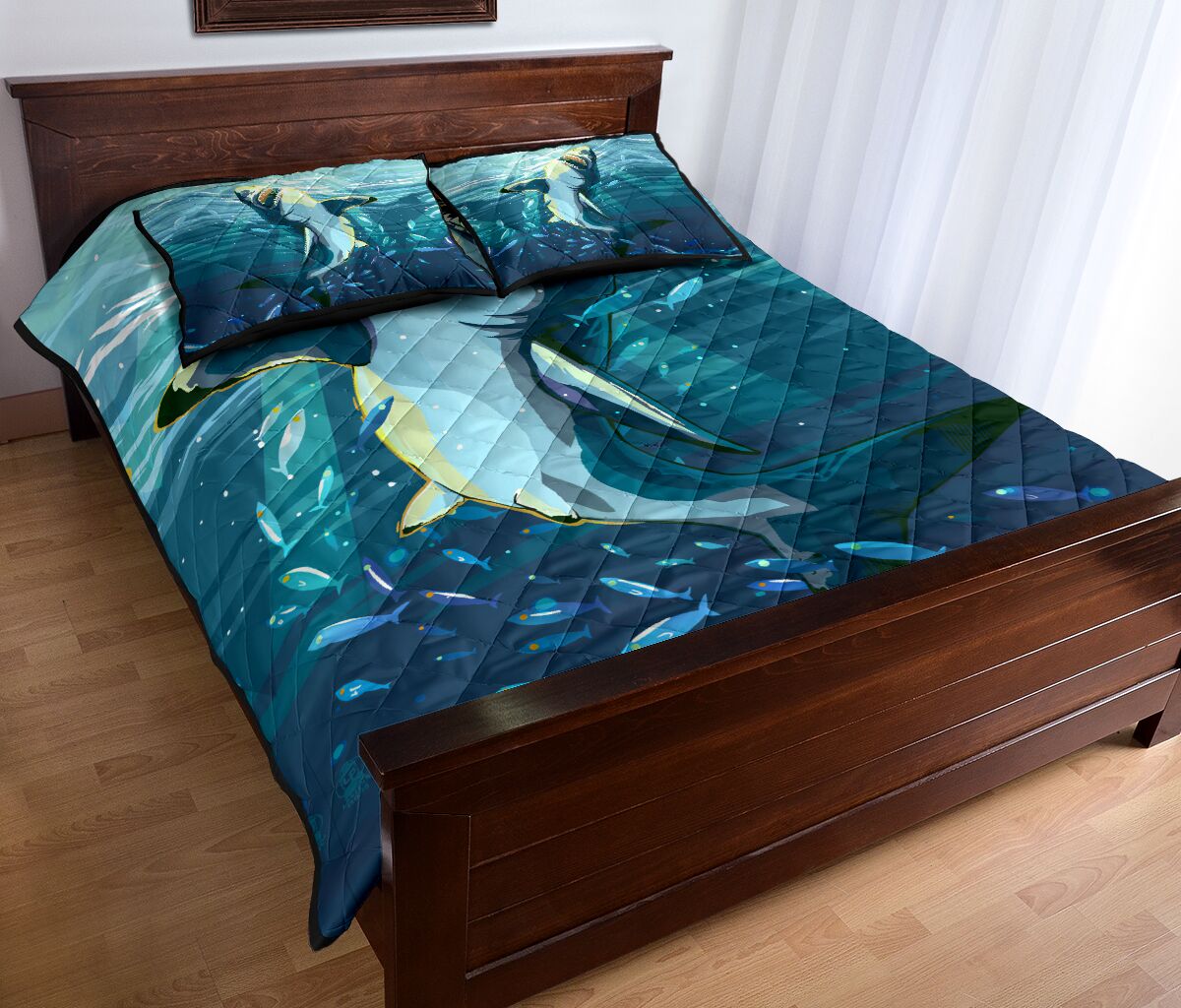 Shark Quilt Bed Set - Love Quilt Bedding Set