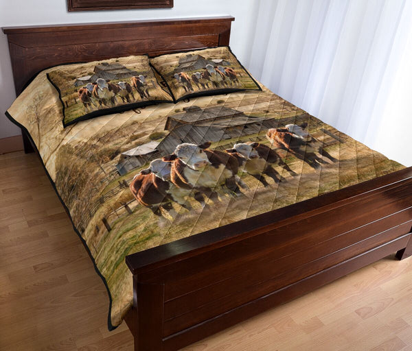 Quilt Bed Set - Cow - Live Like Someone 78 - Love Quilt Bedding Set