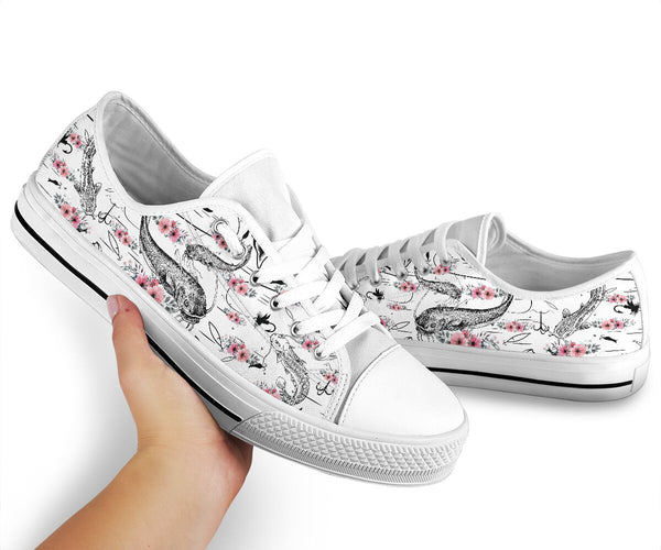 Fishing - Catfish - Flowers - Low Top Shoe - Love Love Top Shoes