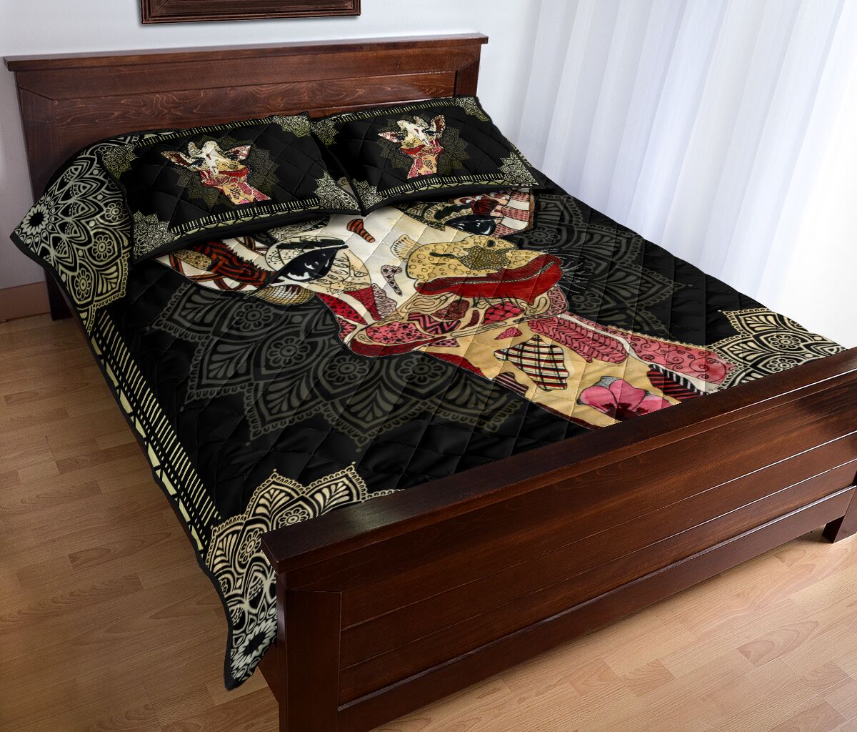 Giraffe Quilt Bed Set 15 - Love Quilt Bedding Set