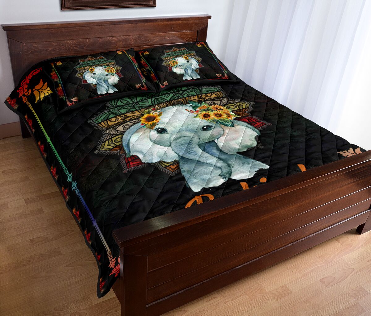 Quilt Bed Set - Elephant - Vintage - You Can Be Anything 91 - Love Quilt Bedding Set