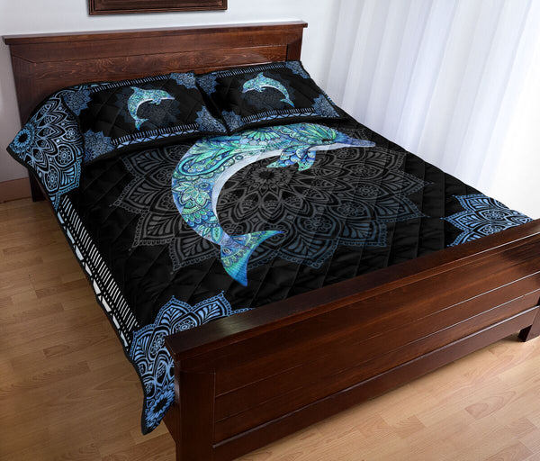 Dolphin Quilt Bed Set 12 - Love Quilt Bedding Set