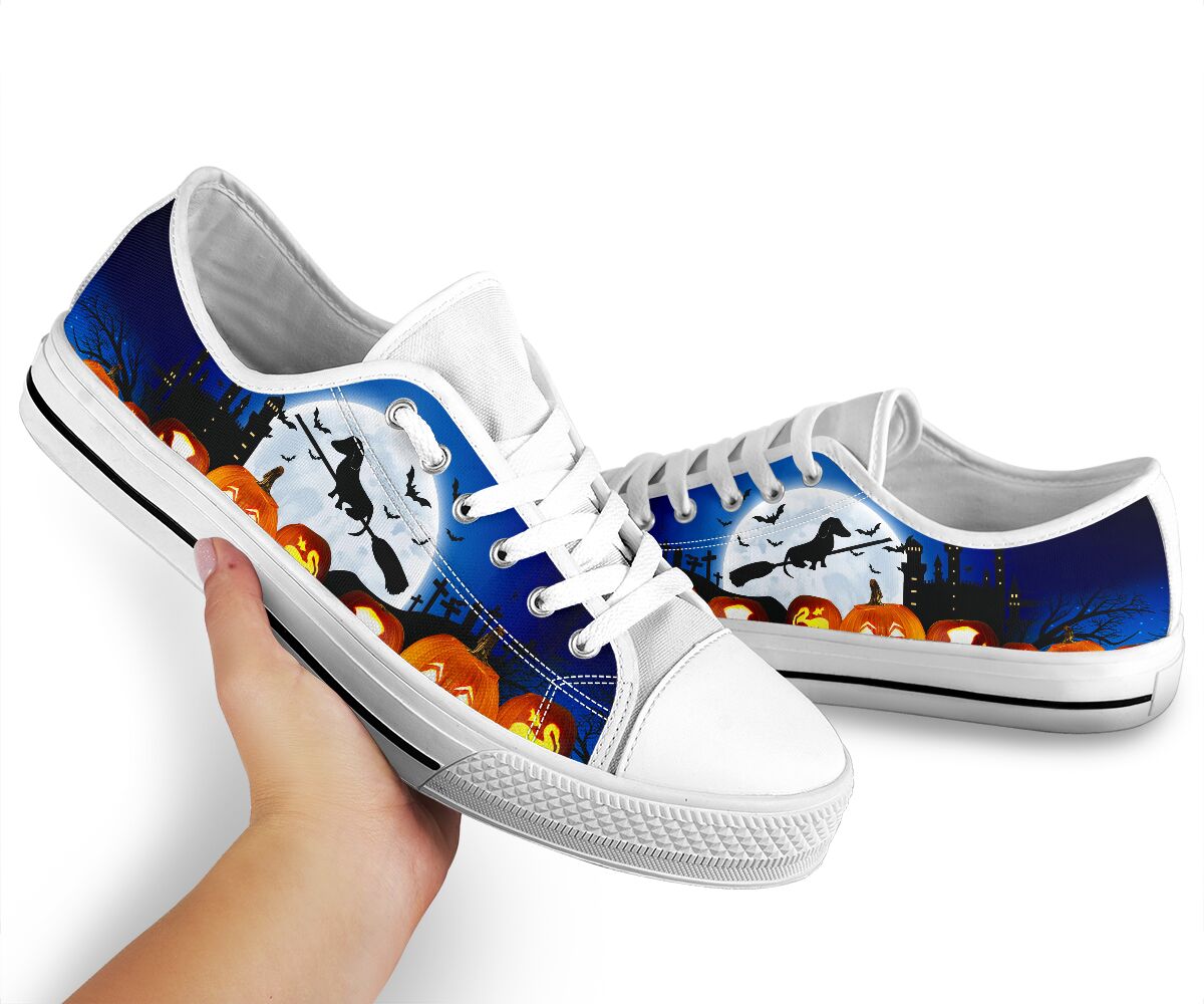 Dachshund And Broom - Low Top - Nnd Shoe - Love Love Top Shoes