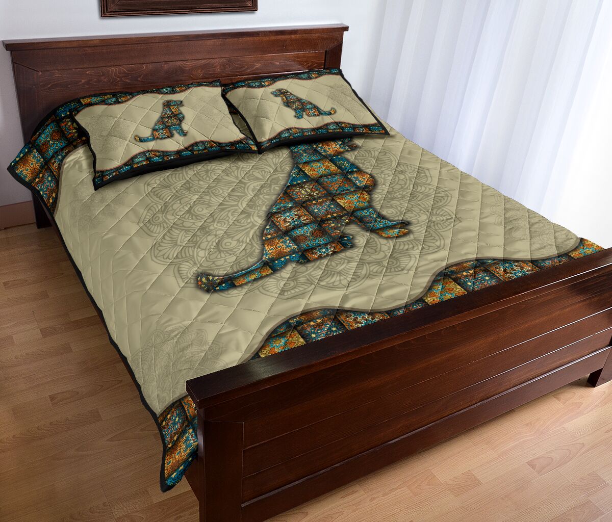 Quilt Bed Set - Mandala - Golden Retriever 78 - Love Quilt Bedding Set