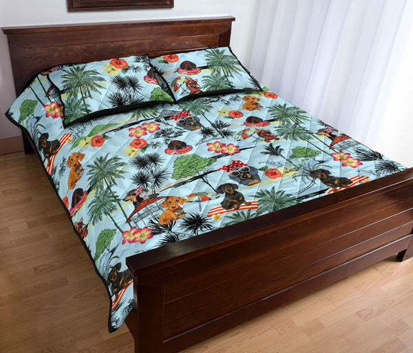 Dachshund Flower Beach - Bed Set- Love Quilt Bedding Set