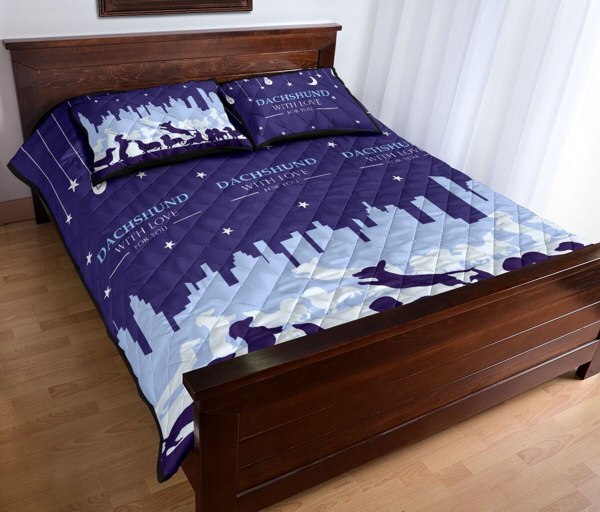 Dachshund City - Quilt Bed Set - Love Quilt Bedding Set