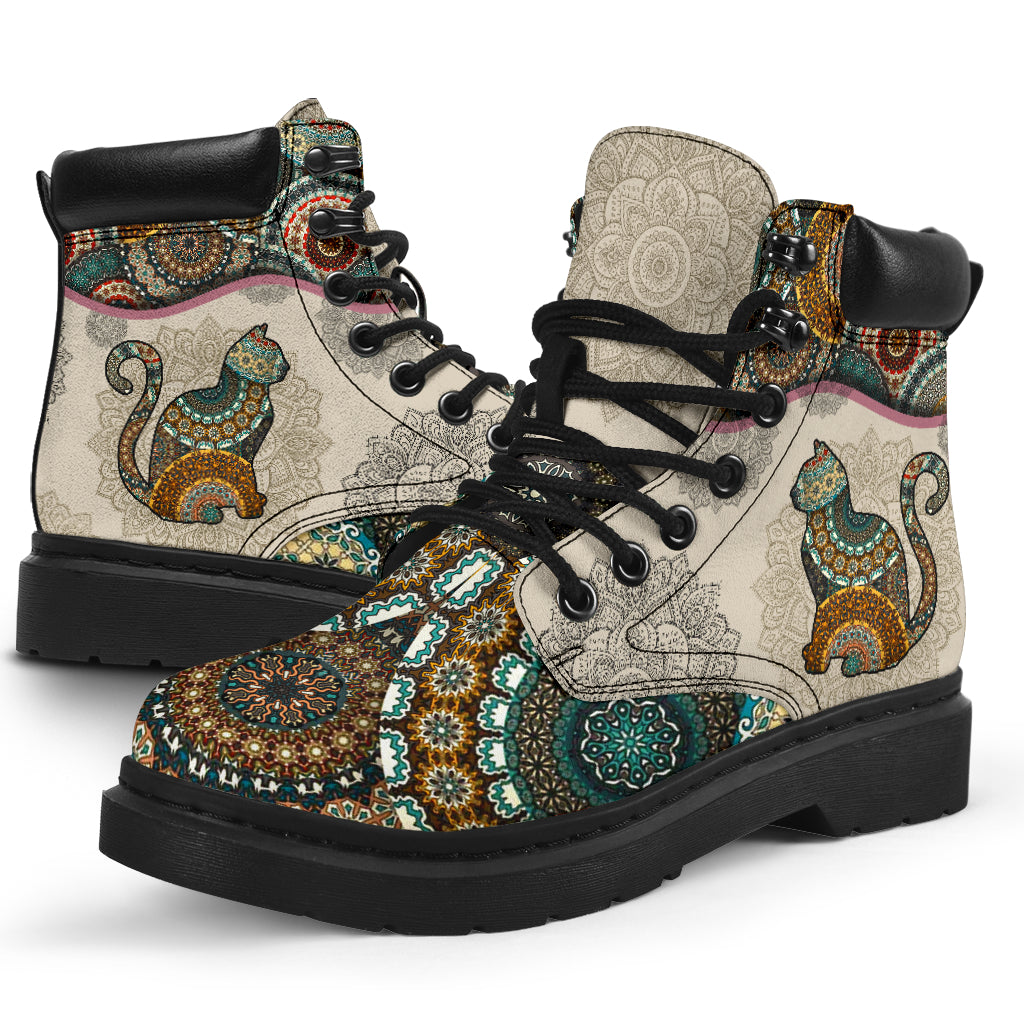 Cat - Vintage Mandala Asboot Sky - Love All Season Boots